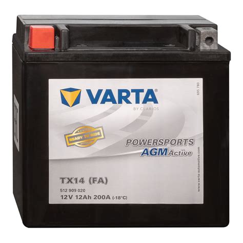 Varta Powersports Agm Motorradbatterie Ytx V Ah Batterie De