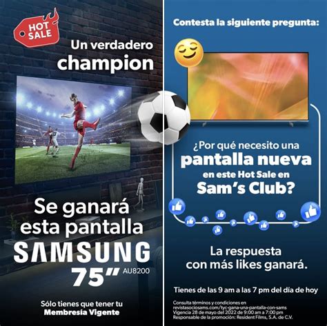 Concurso Sams Club Hot Sale 28 De Mayo Gana Una Pantalla Samsung De 75 Ganapromo