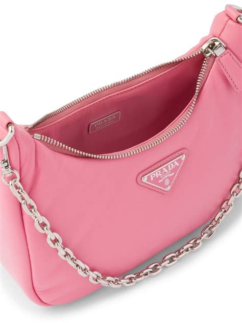 Prada Re Edition 2005 Padded Leather Shoulder Bag Pink FARFETCH