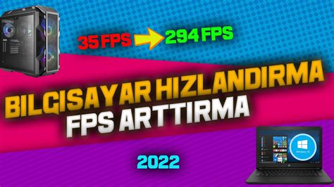 WİNDOWS 10 BİLGİSAYAR HIZLANDIRMA VE PC FPS ARTTIRMA 2022 GÜNCEL