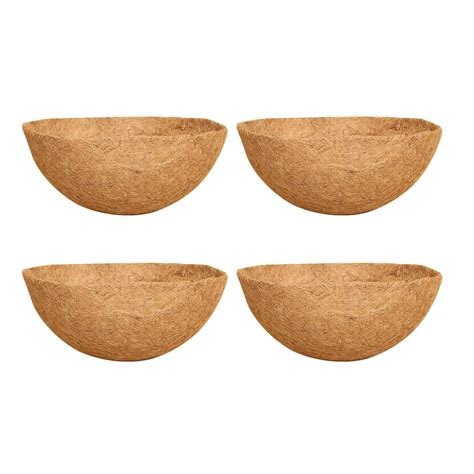 Coco Liners For Planters 6 Pack Round Hanging Basket Liners Natural Trough Coconut Coir