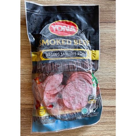 Jual SMOKED BEEF YONA 250GR DAGING ASAP SAPI FROZEN Shopee Indonesia