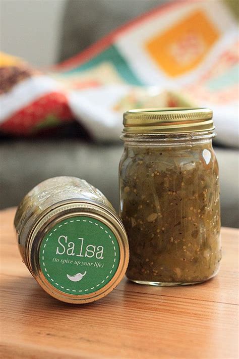 Printable Salsa Canning Jar Label Mason Jar Label For Salsa Etsy