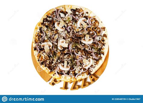 Traditional Italian Pizza With Mushrooms Stock Image Image Of