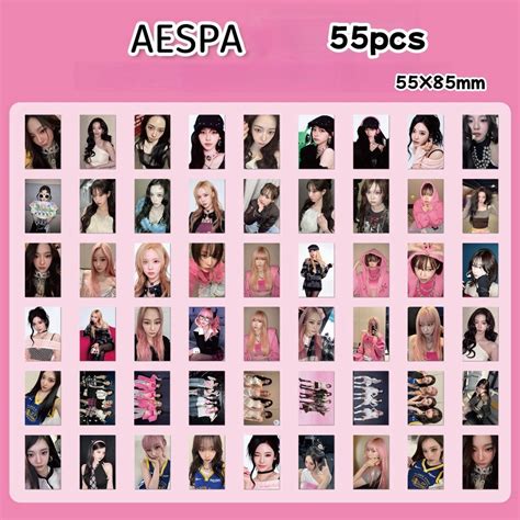 50 55pcs AESPA Whiplash Holographic Photocards SUPER BEING HOT MESS Armageddon Supernova Laser