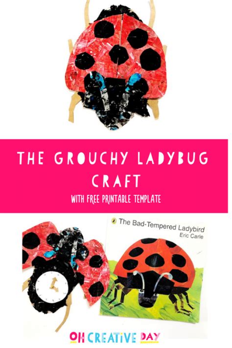 The Grouchy Ladybug Craft and Telling Time Activity - Oh Creative Day