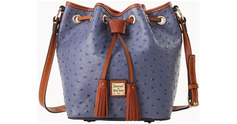 Dooney Bourke Ostrich Kendall Crossbody In Steel Blue Blue Lyst