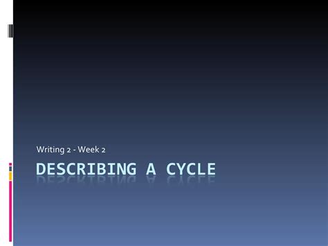describing  cycle