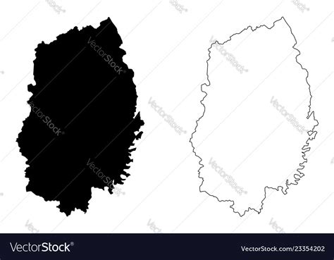 Iwate prefecture map Royalty Free Vector Image