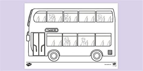 FREE! - London Red Bus colouring sheet (teacher made)