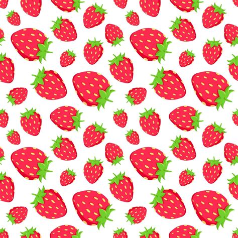 Seamless Strawberry Pattern Vector Art At Vecteezy