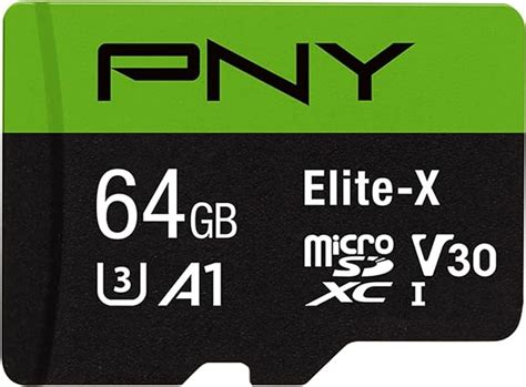 PNY Cartão de memória flash 64GB Elite X Class 10 U3 V30 microSDXC