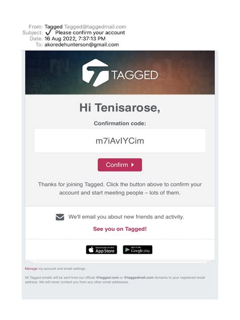 how to confirm account