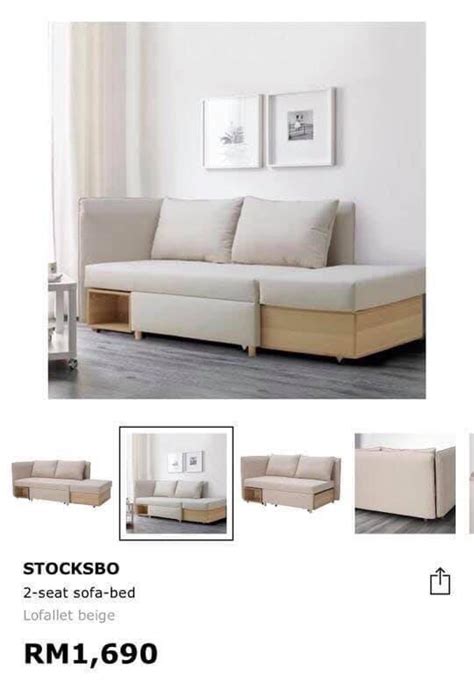 Sofa Ikea Stocksbo Seater Furniture Home Living Furniture