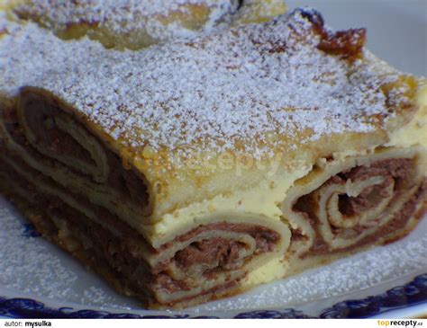 Zapečené palačinky s tvarohem a Nutellou recept TopRecepty cz