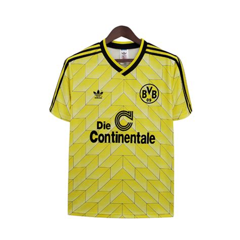 Camisa Retr Borussia Dortmund I Puma Masculina Amarela E Pret