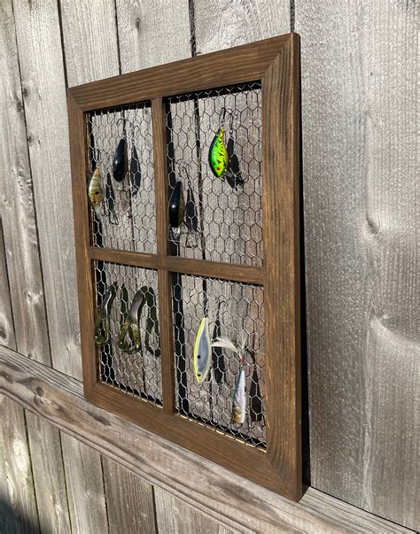 Rustic Fishing Lure Wall Display Perfect For Lure Etsy