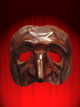 Masque En Cuir Commedia Tartaglia Paris Theatrhall Acheter Vente