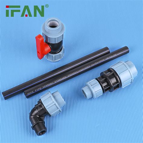 Ifan Blue Pn25 Thread Elbow Tee Equal Socket Compression Fittings Hdpe