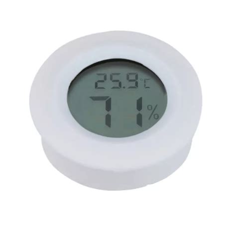 LCD ROUND SHAPE Mini Humidity Temperature Meter Hygrometer Room Indoor