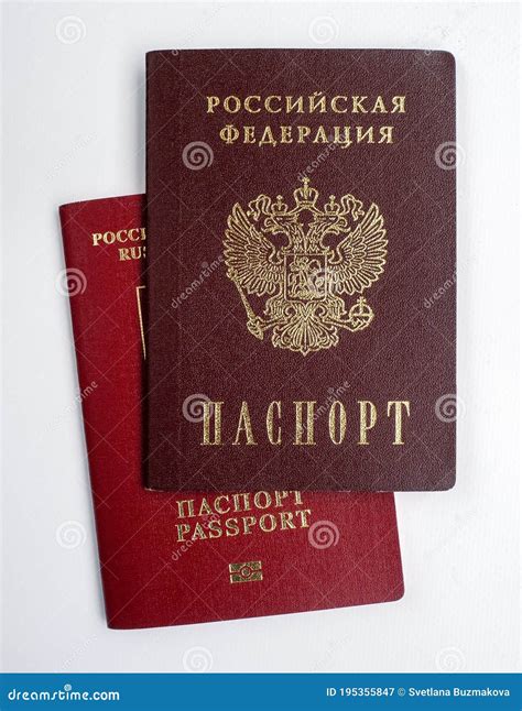 Two Passports Of The Russian Federation Isolated On A White Background