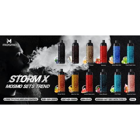 Vape Mosmo Storm X 6000 Puffs Disposable Vape Pod 5 Sub Ohm Lazada Ph