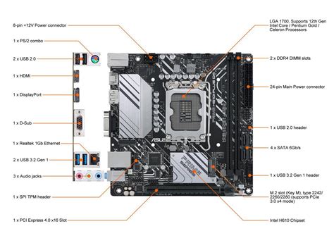 Asus Prime H I Plus D Csm Lga Mini Itx Intel Motherboard