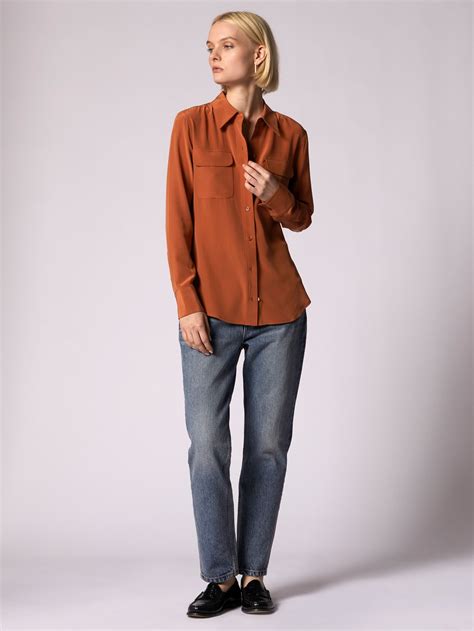 Slim Signature Silk Shirt At Equipment