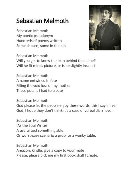 Sebastian Melmoth Sebastian Melmoth Poem By Sebastian Melmoth