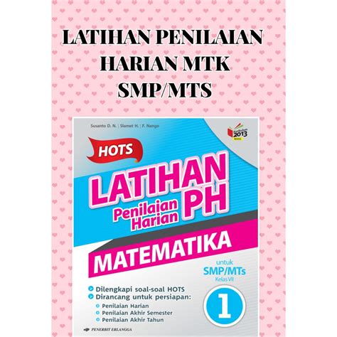 Jual HOTS LATIHAN PENILAIAN HARIAN MATEMATIKA SMP MTS Indonesia Shopee