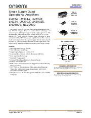 Lm324 D Pdf Data Sheet Onsemi Single Supply Quad Operational