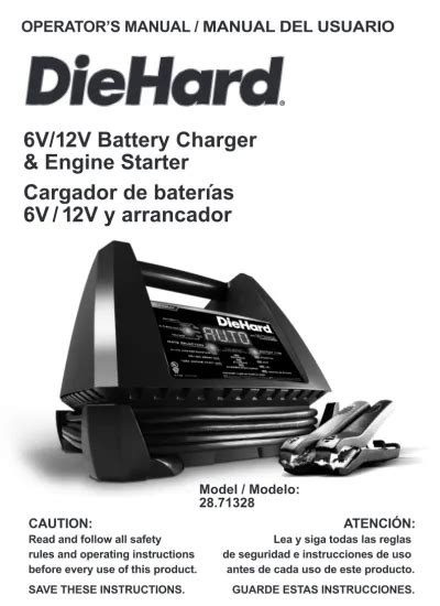 6V 12V Battery Charger Engine Starter Cargador de baterías 6V 12V y