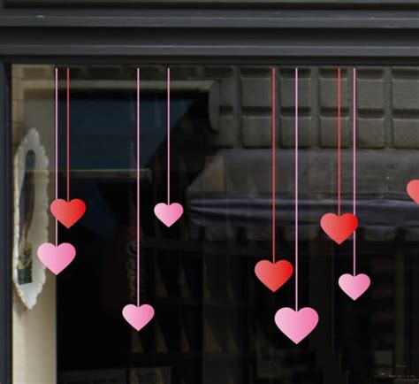 Sticker St Valentin Suspendu Sv Pour Vitrine Comstickers