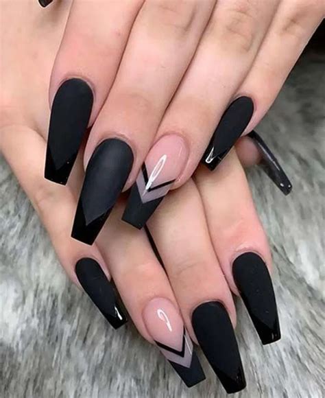 25 Matte Black Coffin Nail Ideas Trend In Cool 15 Swag Nails Coffin