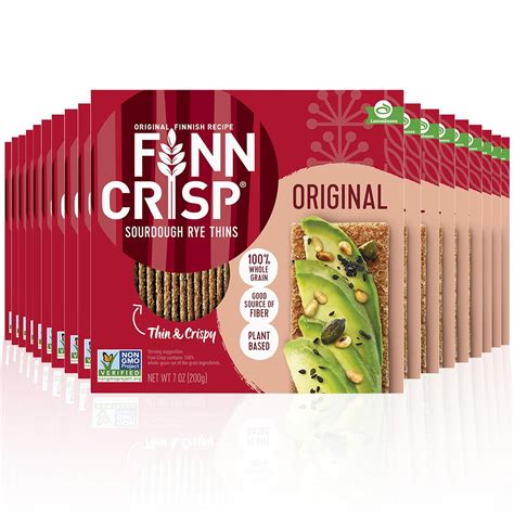 Amazon.com: Finn Crisps Original Rye Crispbread 7oz, 18 Pack Bulk Order ...