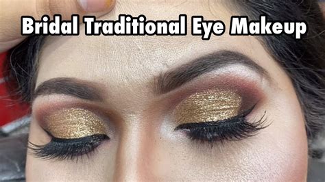 Golden Glitter Cut Crease Tutorial Asian Bridal Makeup Youtube