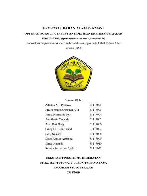 Proposal Bahan Alam Farmasi 1 Pdf