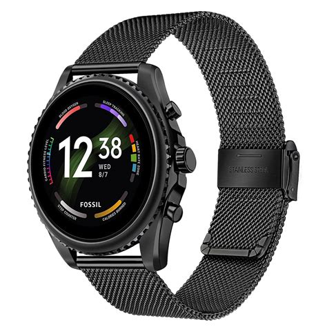 リーン Fossil 44mm Gen 5E Stainless Steel Touchscreen Smart Watch with ...