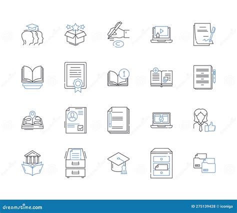 Book And Science Outline Icons Collection Book Science Reading