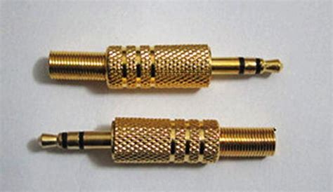 Pces Gold Plated Est Reo Mm Adaptador Macho Conector De