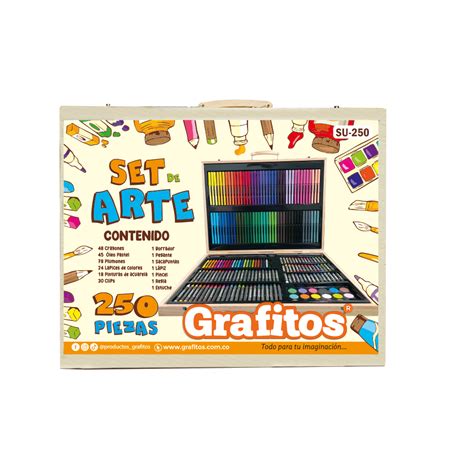 SET ARTE SE 250W MADERA 250 PIEZAS Grafitos