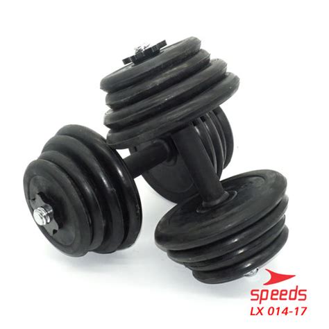 Promo Speeds Dumbell Karet 20kg Barbel Set Max Angkat Beban Fitness 014