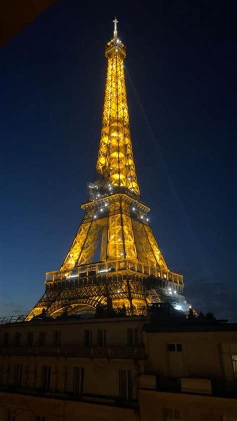 Eiffel Tour France French Paris City Views Vacation Night Unreal