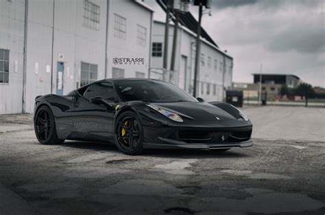 All Black Ferrari 458 Featuring Yellow Calipers — Gallery