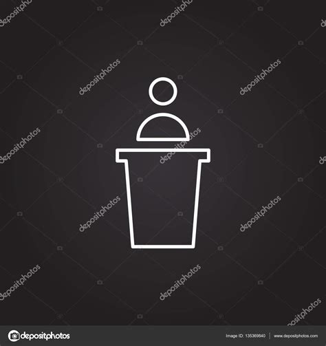 Speech Tribune And Man Icon Stock Vector Image By ©ibrandify 135369840