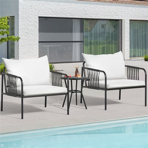 YITAHOME 2PC Outdoor Armchair Seating Patio Chair Bistro Set Furniture ...