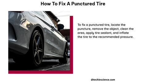 How To Fix A Punctured Tire A Comprehensive Diy Guide