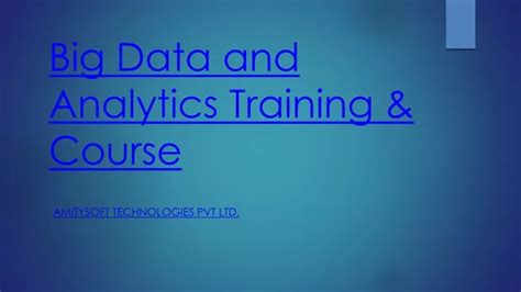 Ppt Big Data Analytics Training In Chennai Powerpoint Presentation