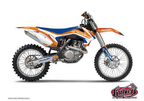 Kit Déco Moto Cross Chrono KTM EXC EXCF Bleu Kutvek