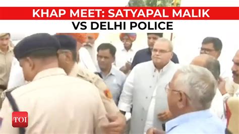 Row Over Khap Meet Called By Satyapal Malik As Delhi Police Say